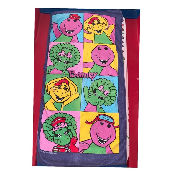 Vintage Other - Vintage 1994 Barney & Friends Beach Bath Towel